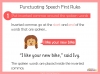 Punctuating Direct Speech - Years 3 and 4 Teaching Resources (slide 6/32)
